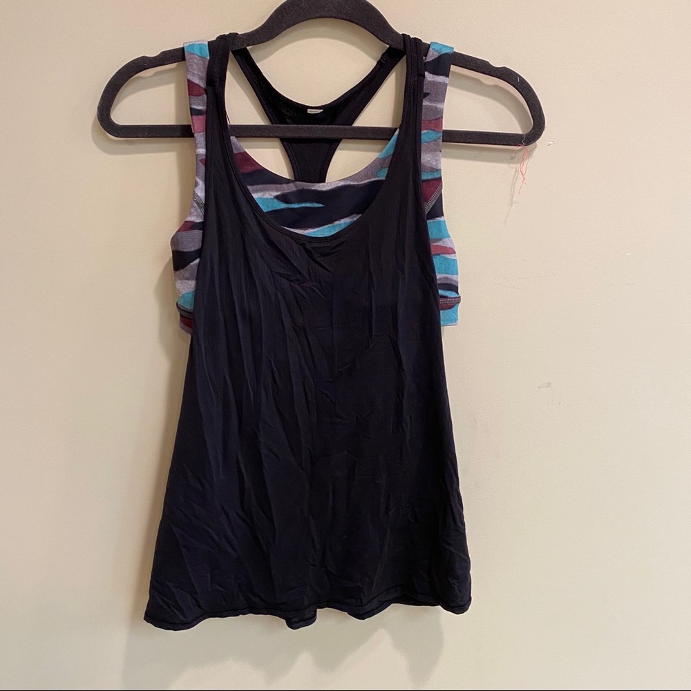 Black Lululemon Tank Top with Sports Bra
